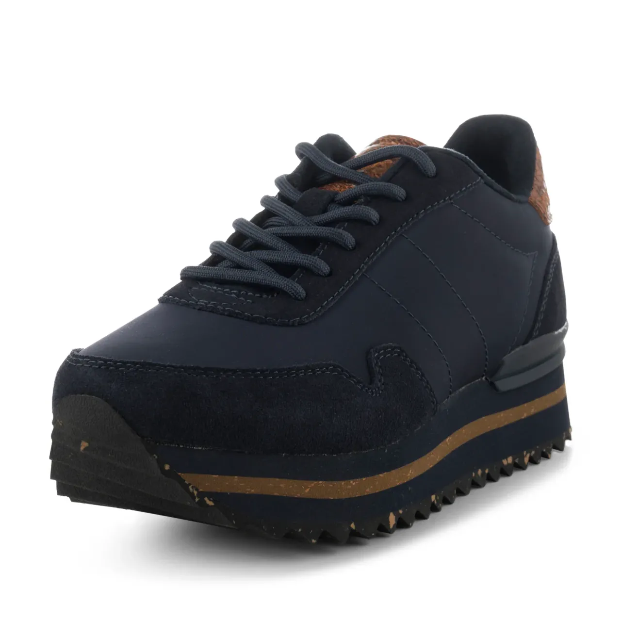 WODEN Nora III Leather Plateau - Dark Navy DarkNavy Hot