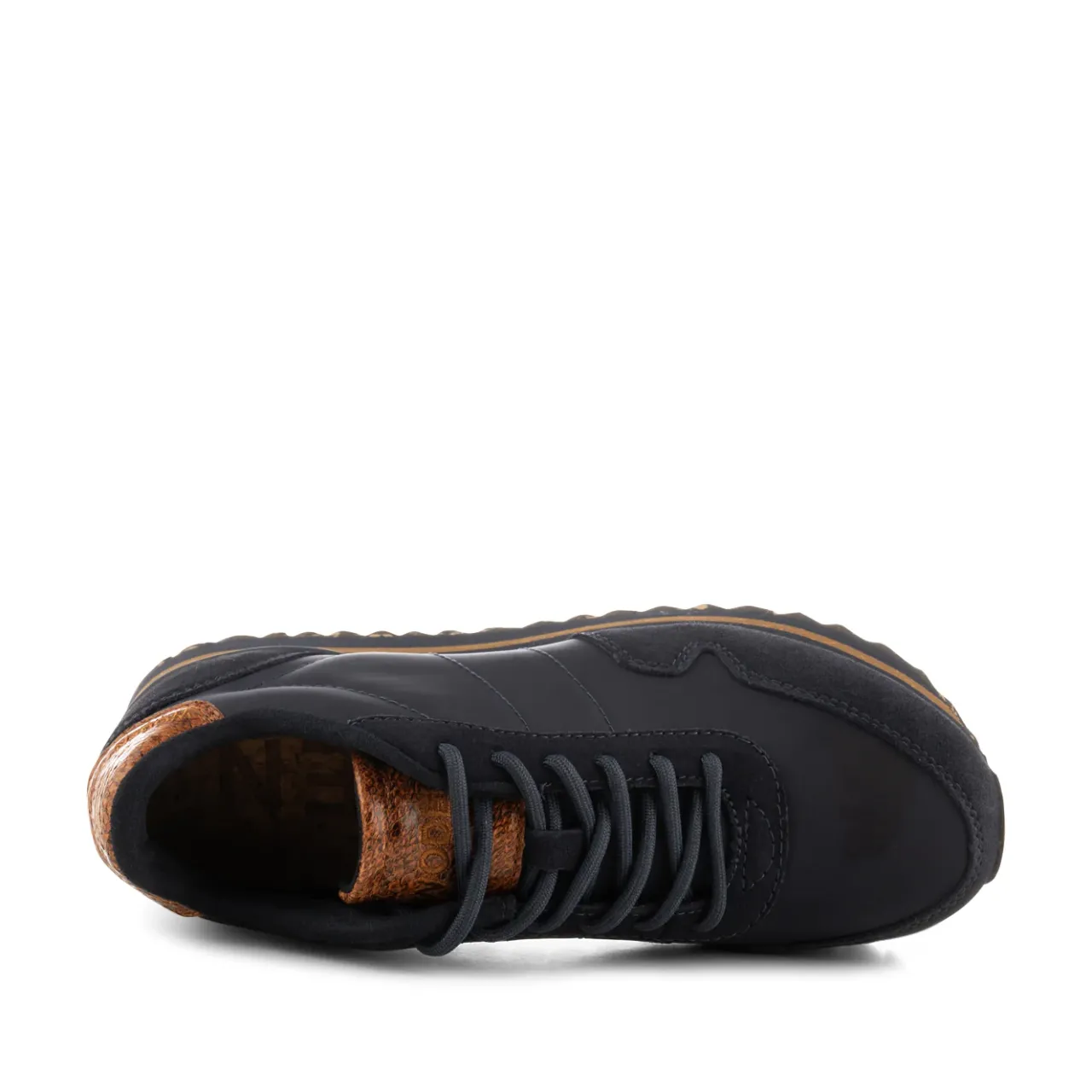 WODEN Nora III Leather Plateau - Dark Navy DarkNavy Hot