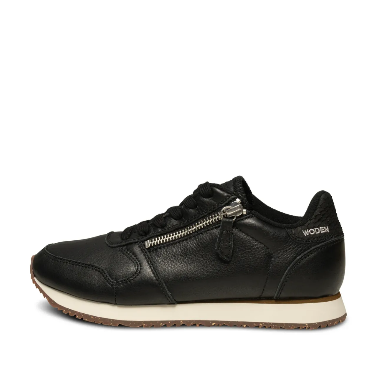 WODEN Ydun Leather Zipper - Black Online